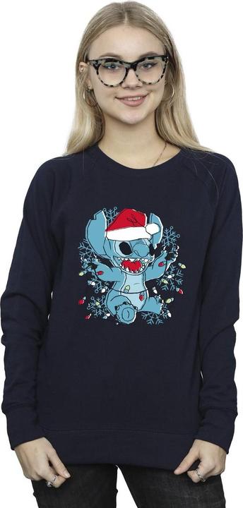 Immagine prodotto Disney Lilo And Stitch Christmas Lights Sketch Felpa Donna (M)