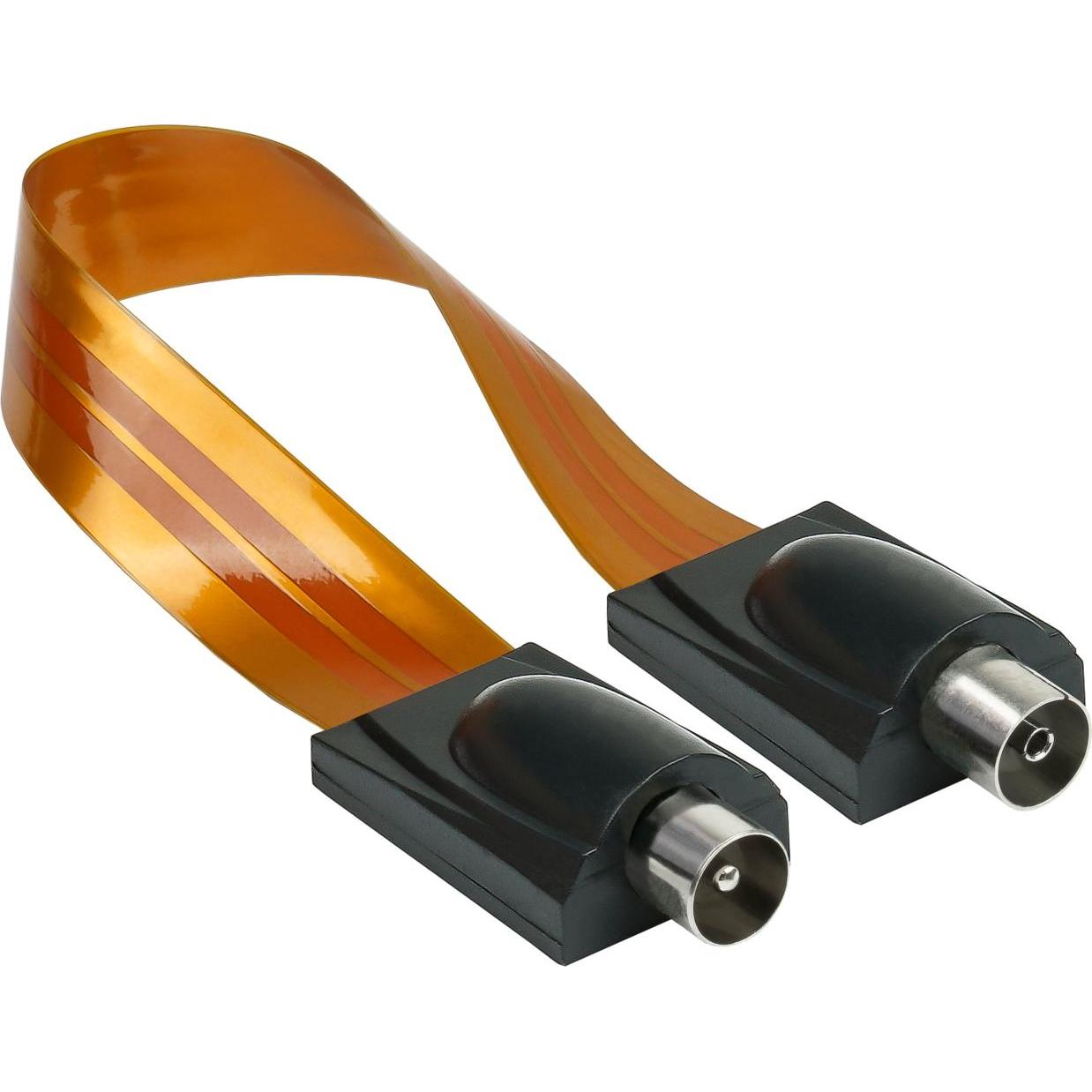 Good Connections SAT/TV Fensterdurchführung High-Quality, IEC-/Koax-Stecker an Buchse, Gesamtlänge 26cm, flexible Län (F...