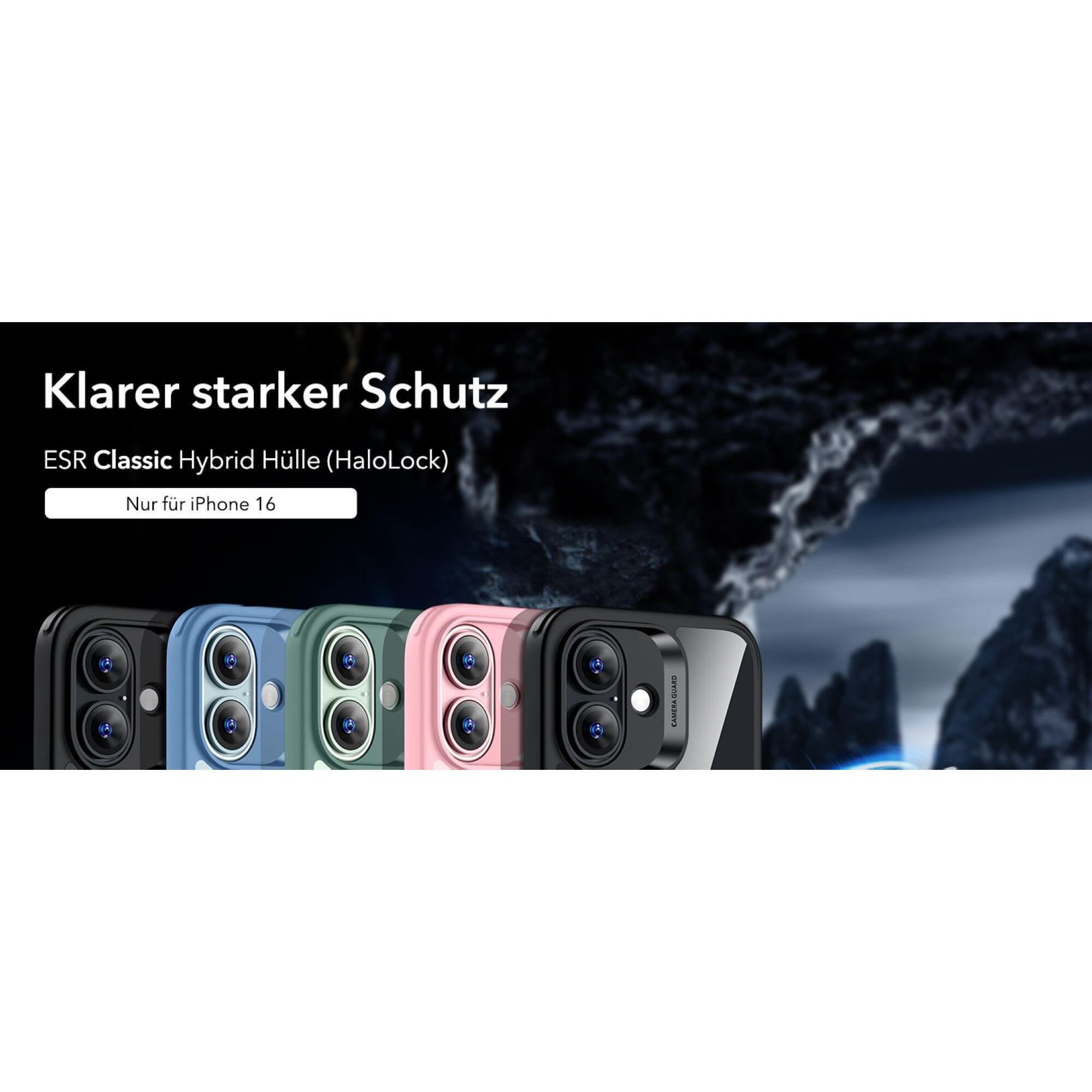 Thumbnail - ESR Classic Hybrid HaloLock Case (Apple iPhone 16), Smartphone Hülle, Transparent