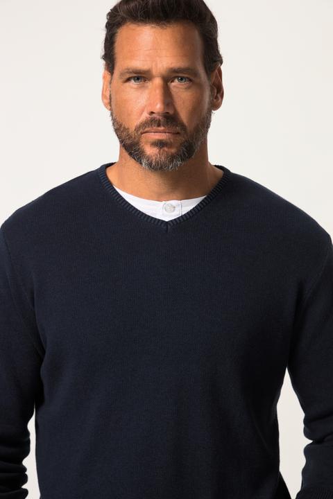 Immagine prodotto JP1880 Maglione in maglia fine con CashmereTouch e scollo a V, fino alla tg. 8XL (7XL)