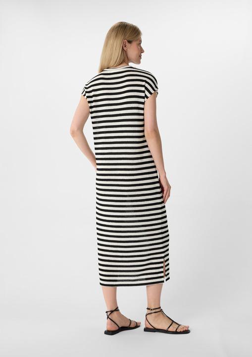 Image du produit Comma Kleid Gestreiftes Midi-Kleid aus Strick-Jersey (34)
