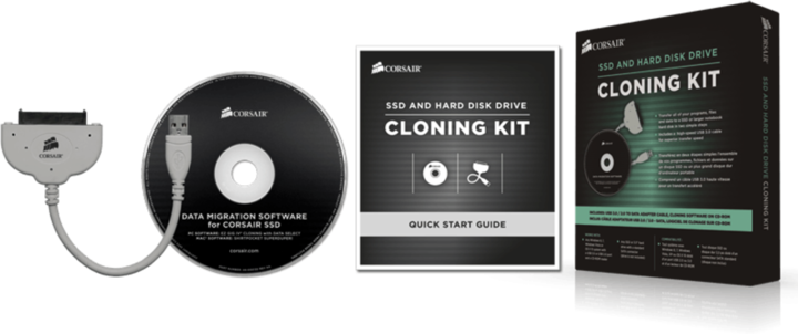 Actual product image Corsair Drive Cloning Kit for SATA SSDs and HDDs - USB 3.0