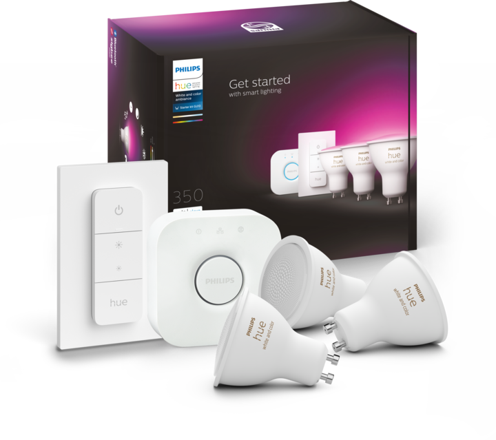 Actual product image Philips Hue White & Color Ambiance starter kit (GU10, 5.70 W, 350 lm, 3 x, G)