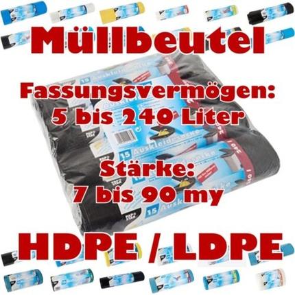 Energy Label Papstar 12328 Waste bag (e) (10 x, 150 l)