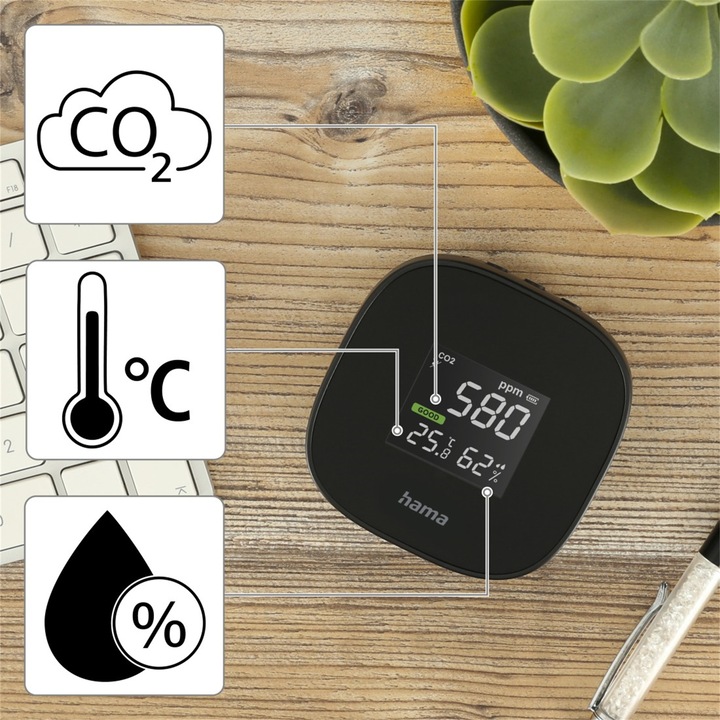 Productafbeelding Hama Luchtkwaliteitsmeter Veilig