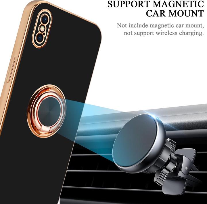 Actual product image Cadorabo Case for Apple iPhone XS MAX in TPU with camera protection and ring LM089 Style (Apple iPhone XS Max)