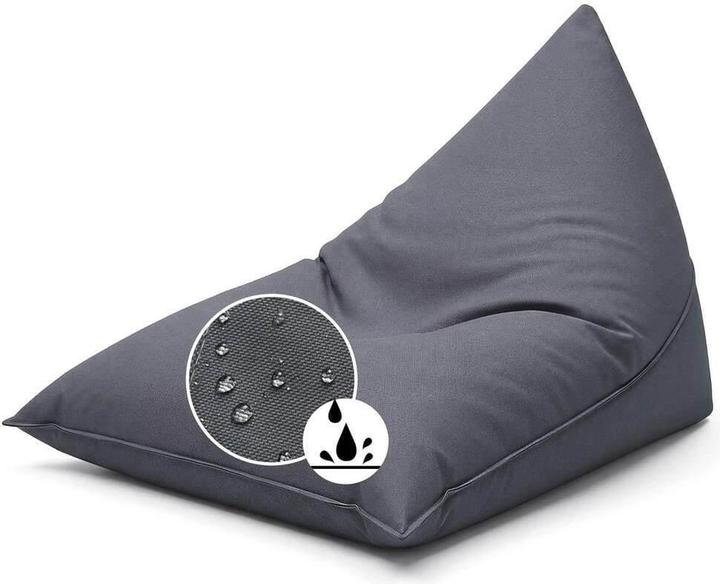 Produktbild Urbanara Sitzsack Basic-Outdoor Triangle, 300 l, Grau