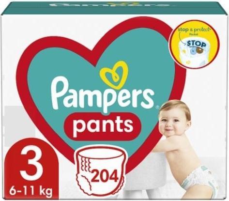 Actual product image Pampers Diapers-Pants (Size 3, Monthly box, 204 Piece)