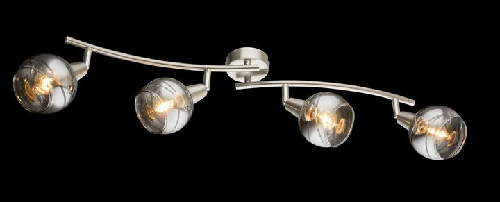 Actual product image Globo LED spotlight nickel matt 4xE14 LED (200 lm, E14)