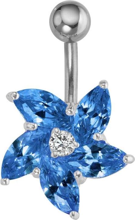 Image du produit Bijouteria Piercing nombril (Acier inoxydable, Zircone, Argent 925)