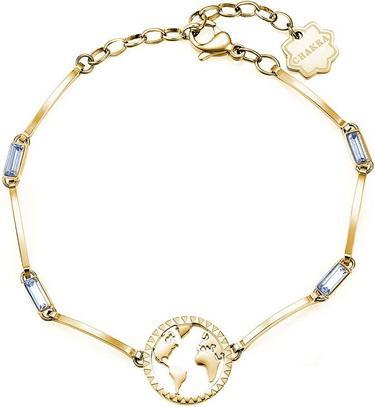 Actual product image Brosway - Gold-plated globe bracelet with blue crystals BHKB018