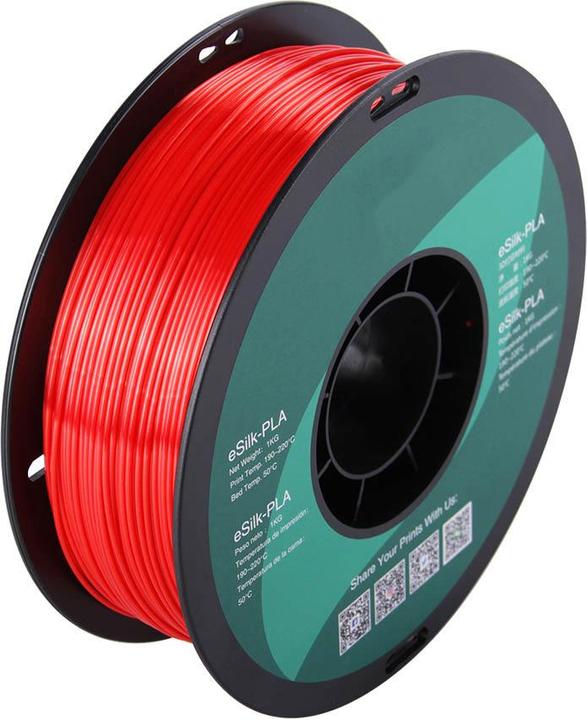 Immagine prodotto eSUN Filamento 3D eSilk-PLA 1,75mm Rosso 1kg (PLA, 1000 g)