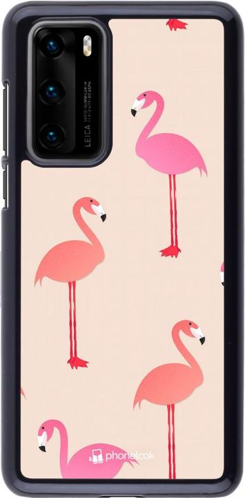 Actual product image PhoneLook Cover Pink Flamingos Pattern (Huawei P40)