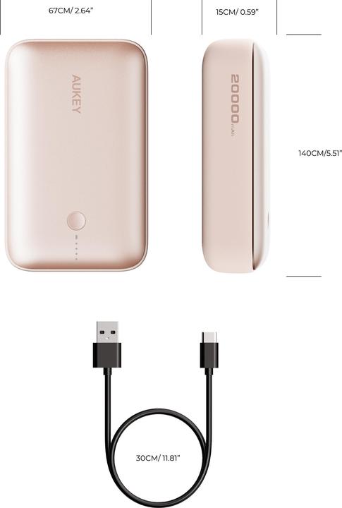Actual product image Aukey Spark Mini (20000 mAh, 22.50 W, 77 Wh)