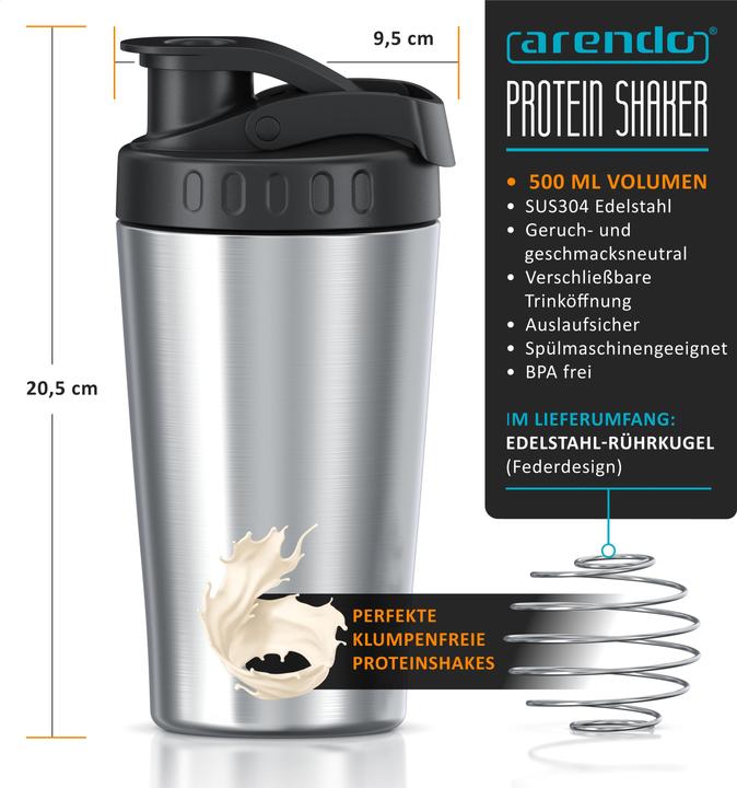 Produktbild Arendo Protein Shaker (0.50 l)