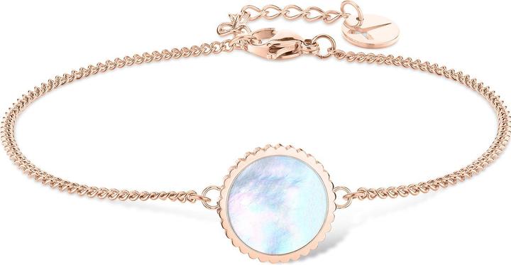Tamaris Decent Bronze Mop Coin Mother of Pearl Bracelet TJ-0436-B-21 (21 cm, Edelstahl)