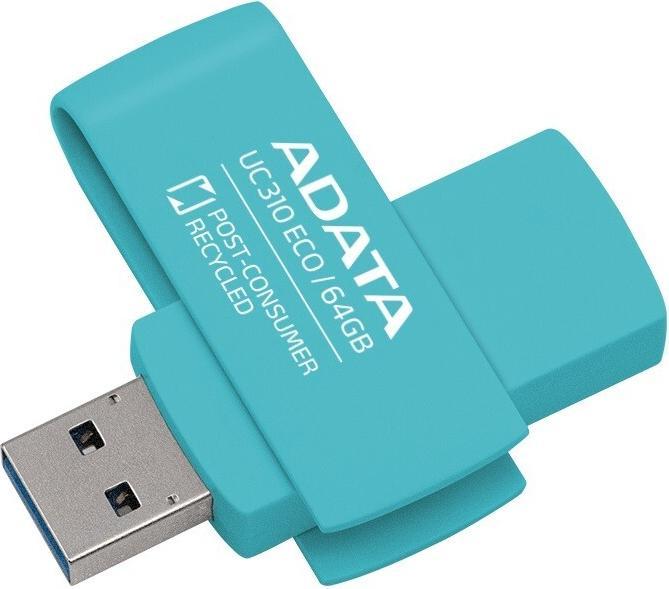 Actual product image Adata UC310 ECO 64GB (green, USB-A 3.2 Gen 1) (64 GB, USB-A)