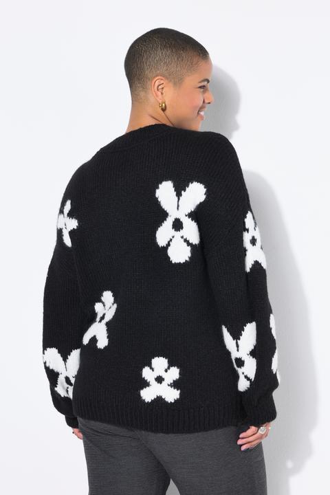 Image du produit Studio Untold Pull oversize en maille fantaisie. Motif fleurs (42, 44)