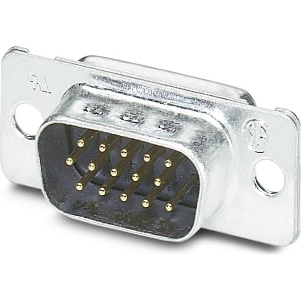 Phoenix Contact D-SUB connector, shell size 1, 15 Way, Cavo + Spina elettrica, Giallo