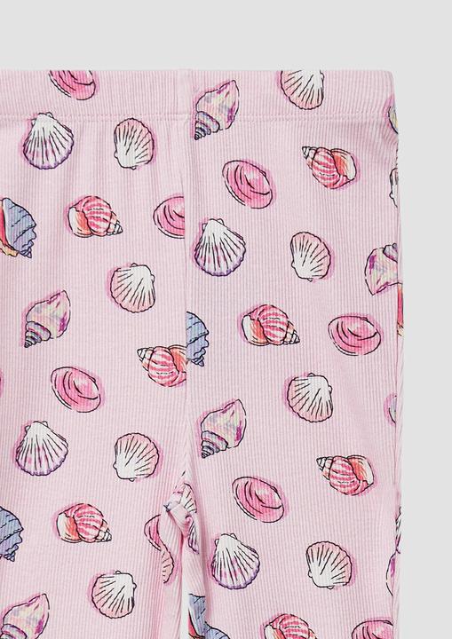 Actual product image S.Oliver Leggins Gerippte Leggings mit Flared Leg und All-over-Print (110)