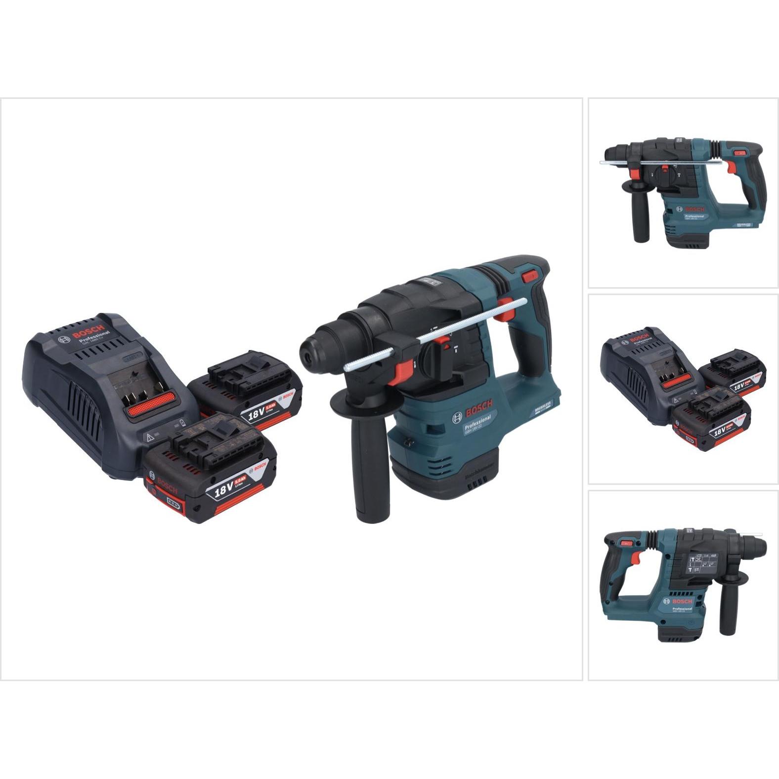 Bosch Professional, Bohrmaschine + Akkuschrauber, Bosch GBH 18V-22 Professional Akku Bohrhammer 18 V 1,9 J SDS Plus Brus...