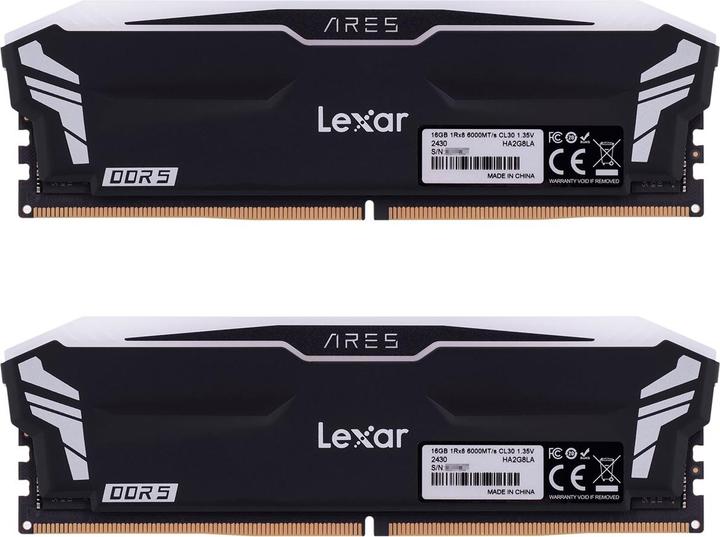 Actual product image Lexar Ares RGB (2 x 16GB, 6000 MHz, DDR5 RAM, DIMM)