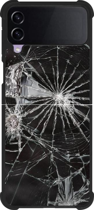 Actual product image PhoneLook Coque Silicone rigide noir Broken Screen (Samsung Galaxy Z Flip3)