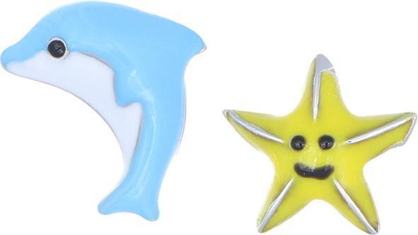 Immagine prodotto Amen Orecchini a perno Junior con delfino e stella marina (Argento 925, Smalto)