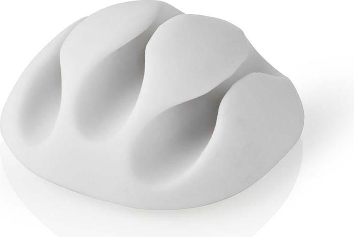 Productafbeelding Nedis Kabelmanagement kabelklem Vergrendeld 4 stuks max. kabeldikte: 5 mm Siliconen 35 mm Wit