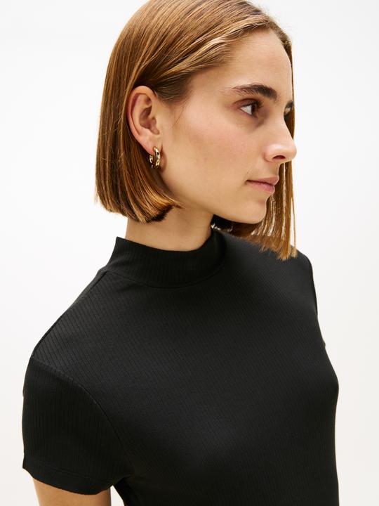 Produktbild Tommy Hilfiger Schmalripp-Imitathals-Abendkleid (L)