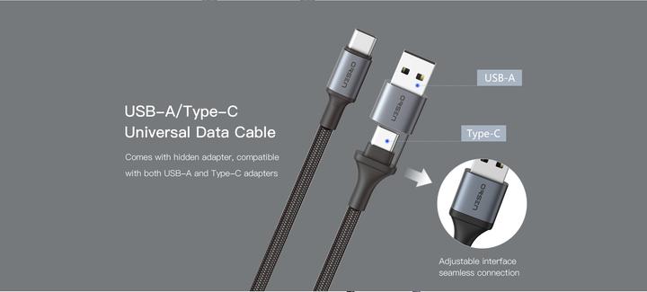 Actual product image Orsen S8 2-IN-1 USB and Type-C 5A 1.5m black (1.50 m)