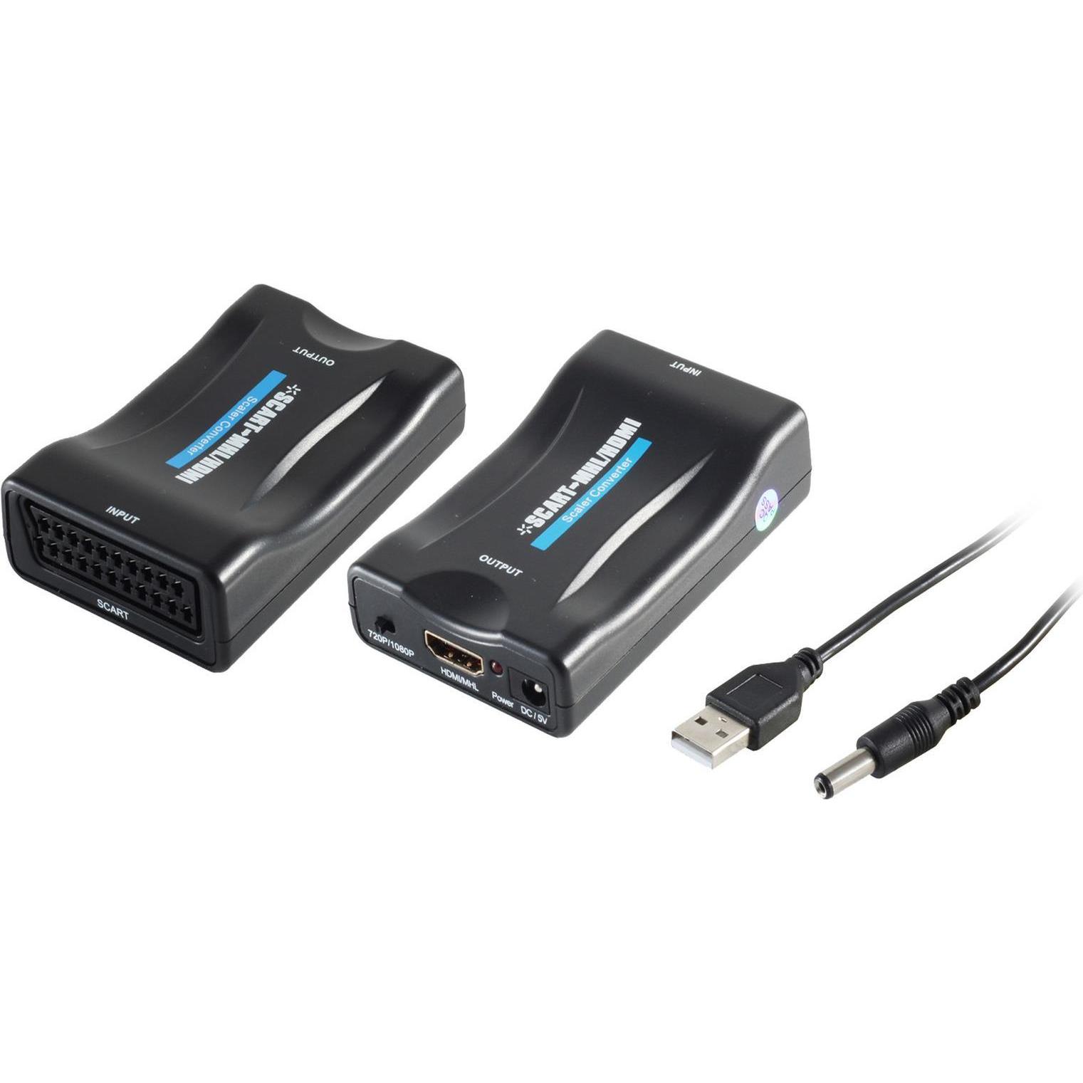 Shiverpeaks SHVP SP05-07001 Scart auf HDMI Konverter, Audio Adapter