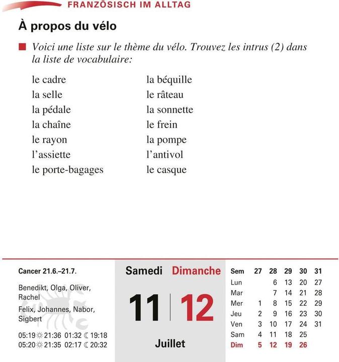 Produktbild Harenberg Französisch Sprachkalender 2026 - Französisch lernen leicht gemacht - Tagesabrei (Deutsch)