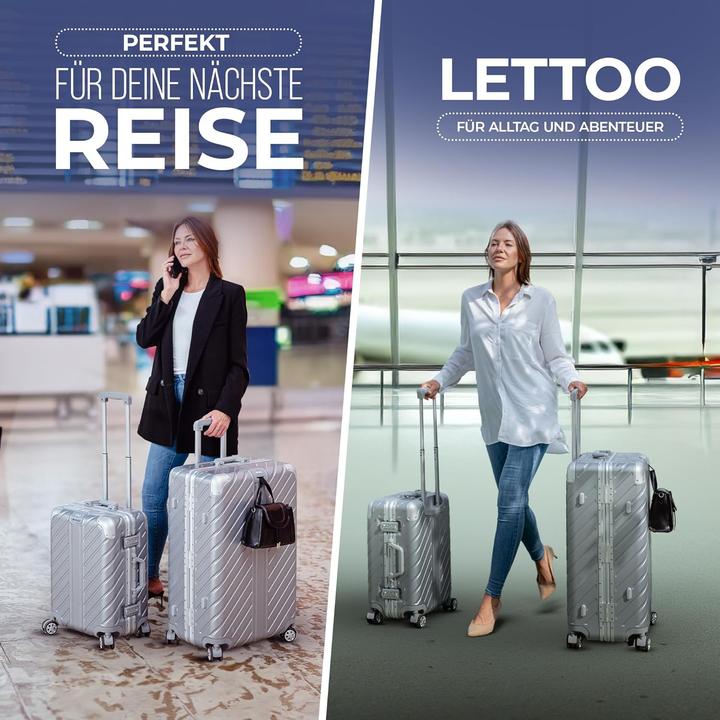 Produktbild Lettoo Wasserfester Handgepäckkoffer mit Alu-Rahmen (42 l)