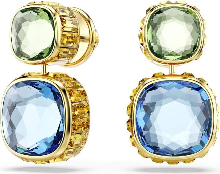 Immagine prodotto Swarovski Chroma Drop Ohrhänger Kissenschliff Mehrfarbig Gold (Metallo Swarovski)