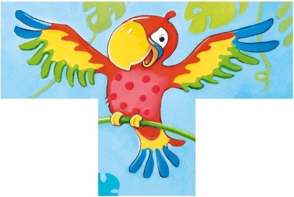 Productafbeelding Goki Wilde dieren kubus puzzel (4 onderdelen)