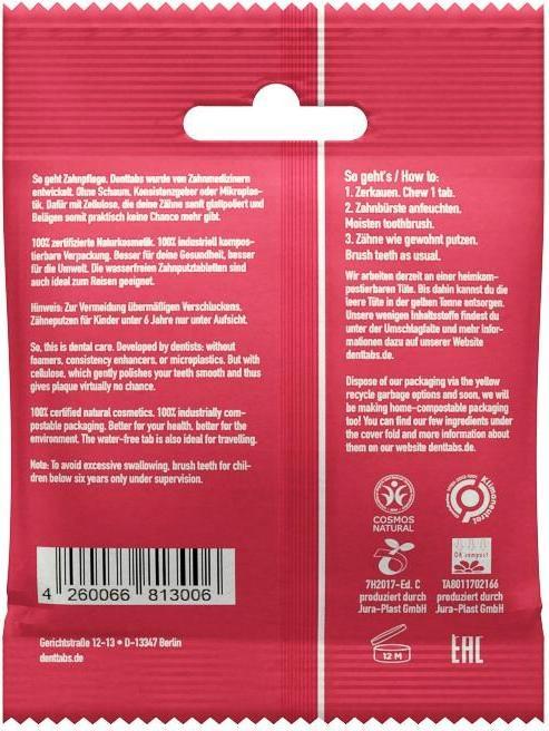 Image du produit Denttabs Fraise sans fluorure