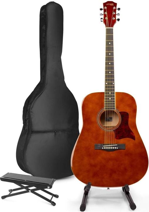 Actual product image Max Music gitaar voor beginners - SoloJam Western gitaar - Incl. gitaar standaard, voetsteun, gitaar stema (Western guitar, Lime wood, Maple)