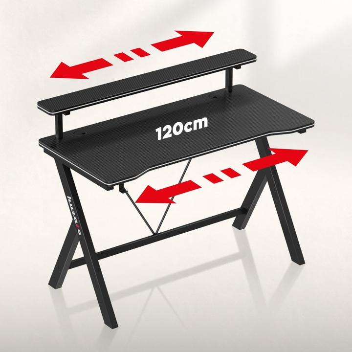 Produktbild Hero Biurko gamingowe Huzaro 1.9 Black