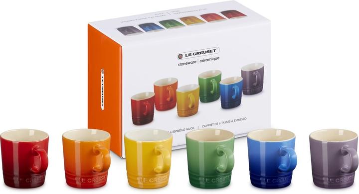 Le Creuset Set 6 Espresso mug 100ML rainbow (0 ml, 6x)