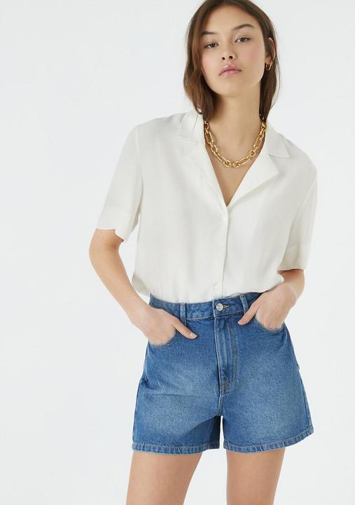 Produktbild La Redoute Collections Kurzärmelige Bluse mit Reverskragen (50)