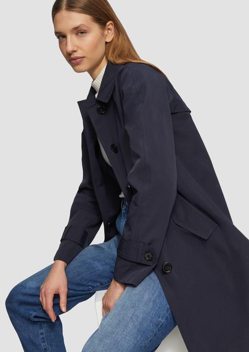Image du produit S.Oliver Outdoor-Mantel Carcoat mit Rückenschlitz und Riegeldetail am Ärmel