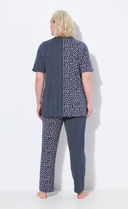 Produktbild Ulla Popken Pyjama, Mustermix, Reverskragen, Halbarm (58)