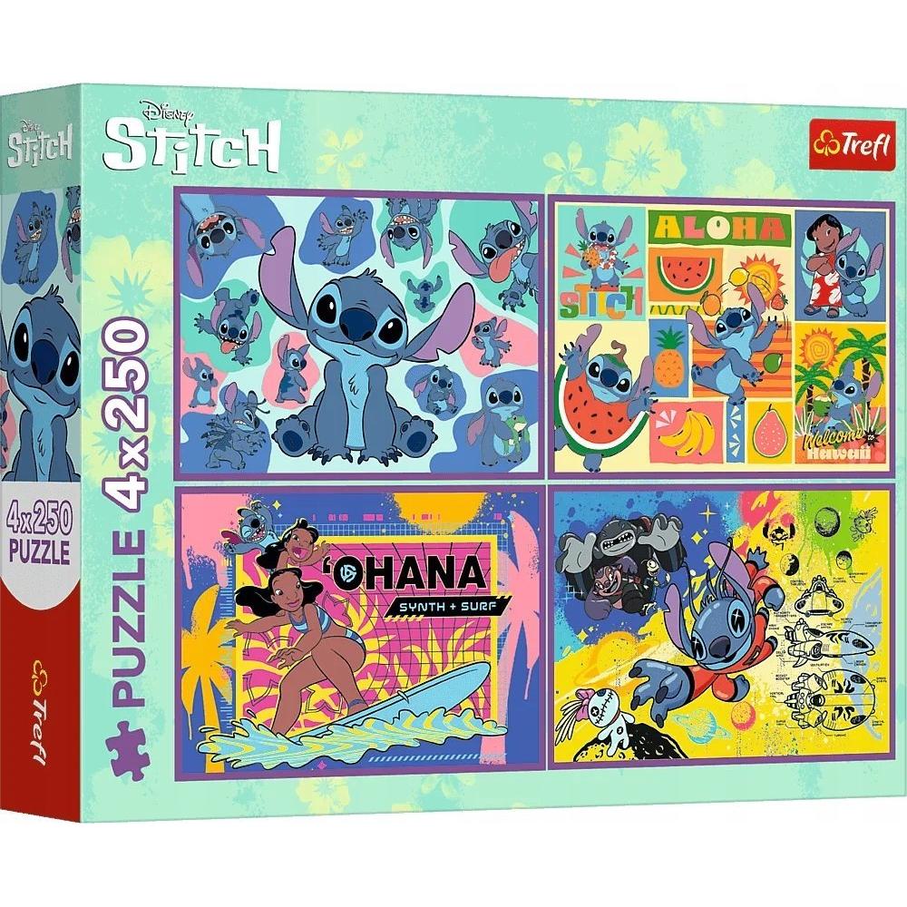 Trefl Puzzle 4 x 250 - Disney Lilo&Stitch (250 Teile)