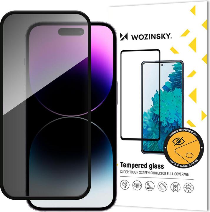 Wozinsky Privacy Glass Tempered Privacy Glass with Anti-spy Filter for iPhone 16 (1 Stück, Apple iPhone 16)