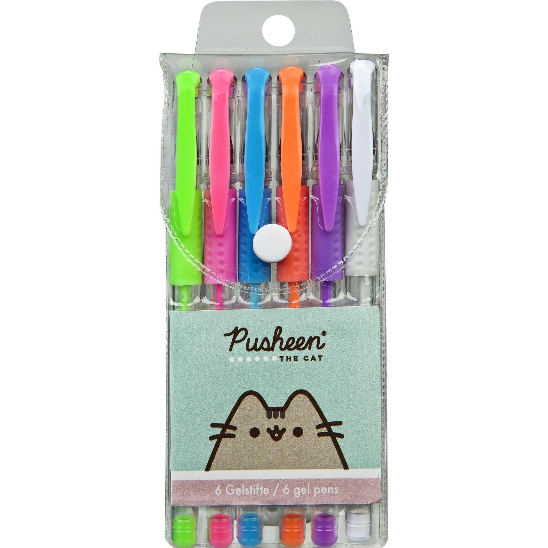 Undercover, Schreibstifte, Gelschreiber Pusheen 1 mm, 6 Stück (Mehrfarbig, 6 x)