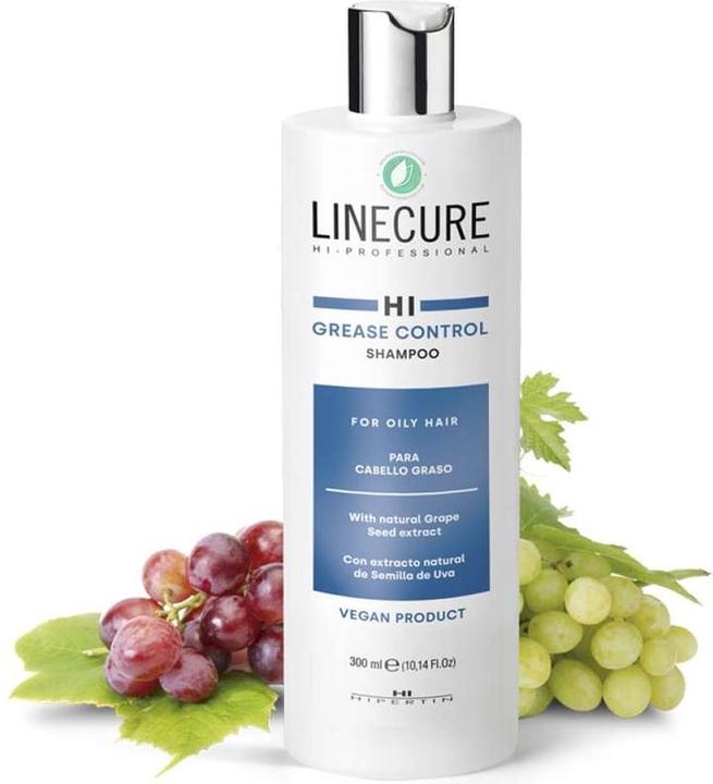 Hipertin Grease Control Vegan Shampoo für fettiges Haar 300ml Weiss (300 ml, Flüssiges Shampoo)