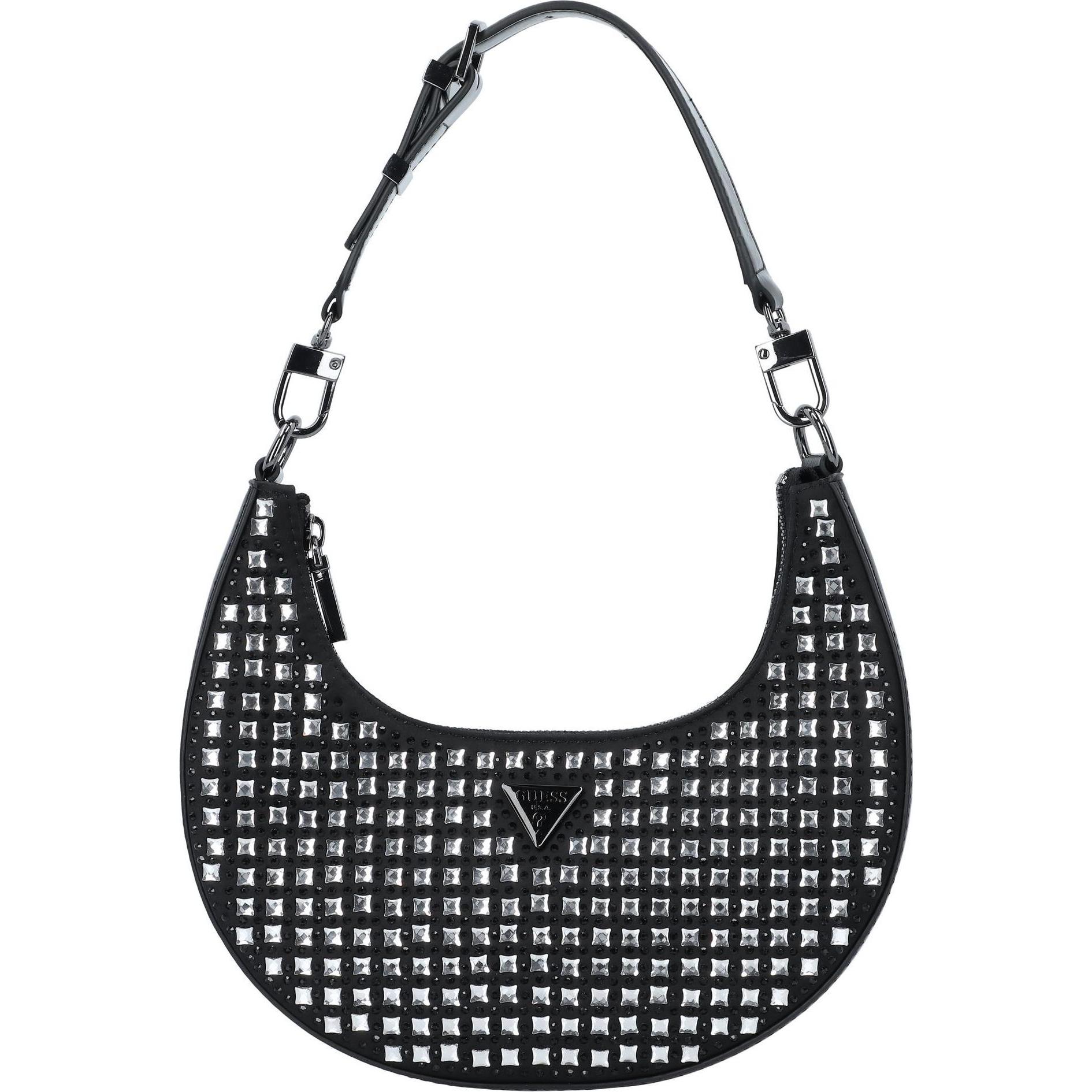 Guess, Handtasche, Lua Schultertasche 25 cm, Schwarz