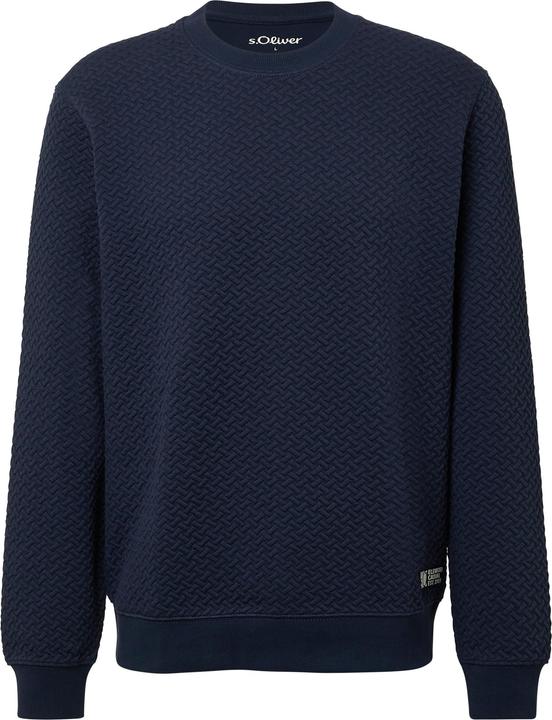 Produktbild s.Oliver Sweatshirt Strukturiertes Sweatshirt mit Crew Neck (M)