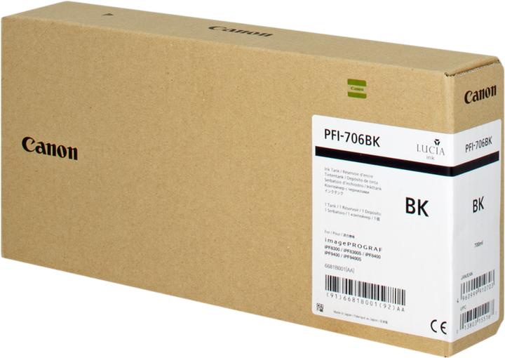 Produktbild Canon Tinte Large Format schwarz Orig.Nr. PFI-706BK (BK)